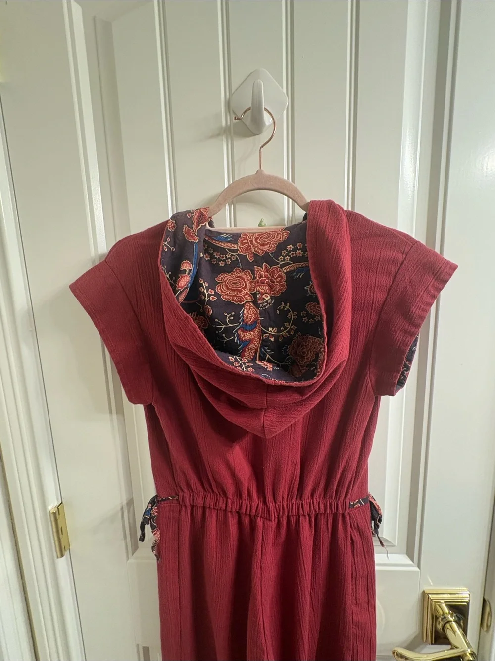 Cal Togs Vintage 70’s Wide Leg Hooded Jumpsuit Size 7 Charlie’s Angels Maroon